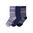 Pacas Womens Alpaca Crew 3-Pack Socks  -  Medium/Large / Multi-Purple/Navy