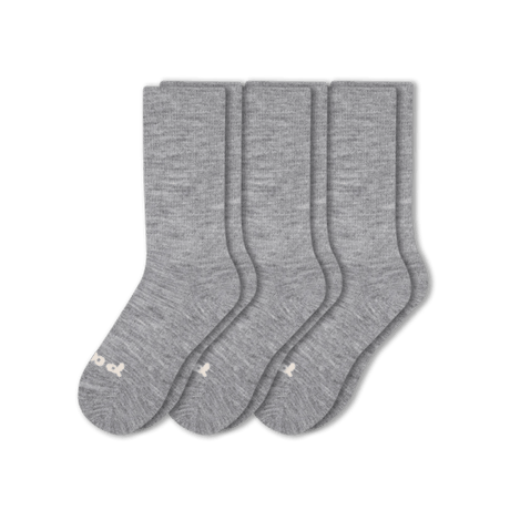 Pacas Womens Alpaca Crew 3-Pack Socks  -  Small/Medium / Gray