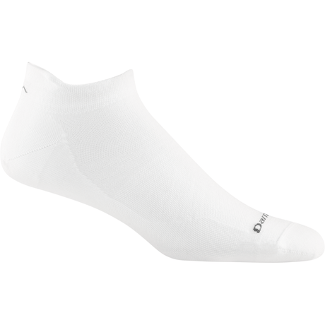 Darn Tough Mens Run No Show Tab No Cushion Ultra-Lightweight Running Sock  -  Medium / White