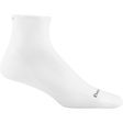 Darn Tough Mens Quarter Crew Ultra-Lightweight Running Socks  -  Medium / White