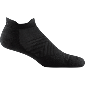 Darn Tough Mens Run No Show Tab Light Cushion Ultra-Lightweight Socks  -  Medium / Black