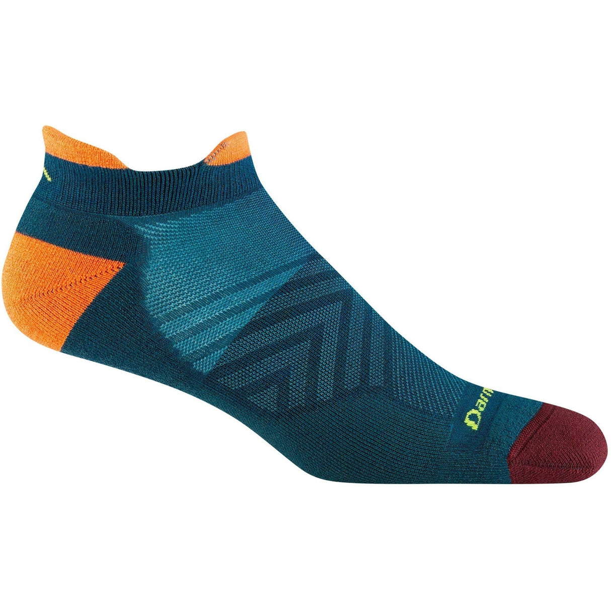 Darn Tough Mens Run No Show Tab Light Cushion Ultra-Lightweight Socks  -  Medium / Dark Teal