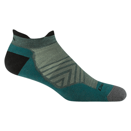 Darn Tough Mens Run No Show Tab Light Cushion Ultra-Lightweight Socks  -  Medium / Teal