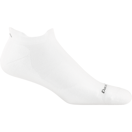 Darn Tough Mens Run No Show Tab Light Cushion Ultra-Lightweight Socks  -  Medium / White