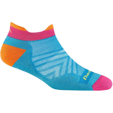 Darn Tough Womens Run No Show Tab Light Cushion Ultra-Lightweight Socks - Clearance  -  Small / Ocean