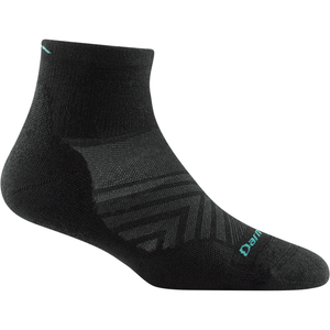 Darn Tough Womens Run Quarter Ultra-Lightweight Socks with Cushion  -  Small / Black