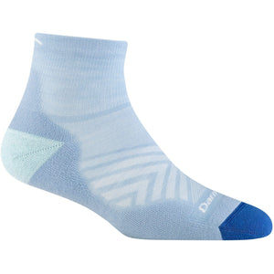 Darn Tough Womens Run Quarter Ultra-Lightweight Socks with Cushion  -  Small / Sky