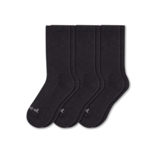 Pacas Mens Alpaca Crew 3-Pack Socks  -  Large/X-Large / Black