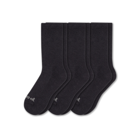 Pacas Mens Alpaca Crew 3-Pack Socks  -  Large/X-Large / Black