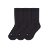 Pacas Mens Alpaca Crew 3-Pack Socks  -  Large/X-Large / Black