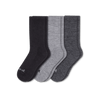 Pacas Mens Alpaca Crew 3-Pack Socks  -  Medium/Large / Black/Gray/Charcoal