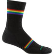 Darn Tough Mens Prism Micro Crew Lightweight Running Socks  -  Medium / Black