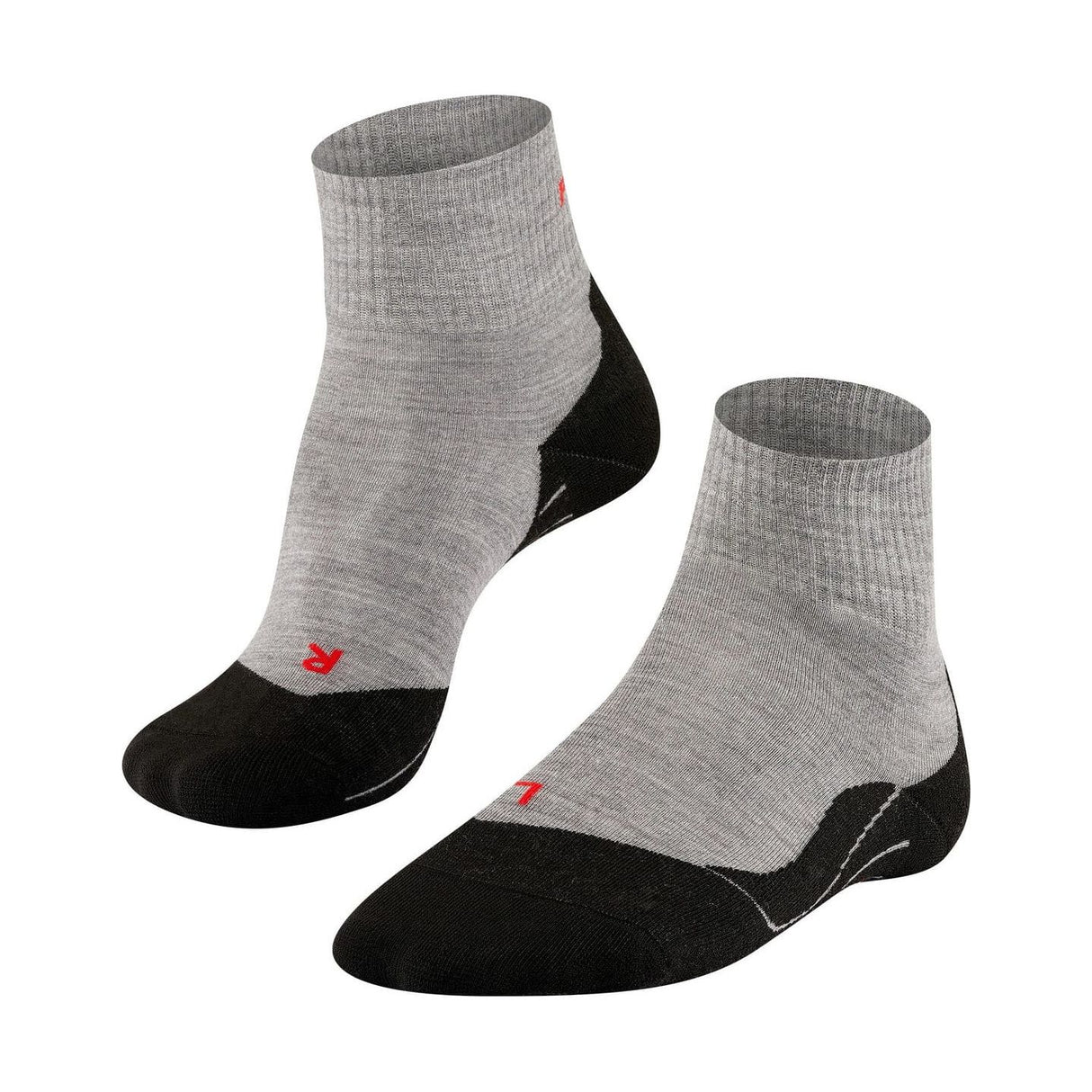 FALKE Mens TK5 Wander Short Trekking Mini-Crew Socks  -  39-41 / Light Gray