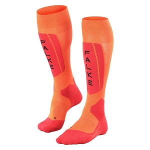 FALKE Mens SK5 Silk Ski Socks  -  39-41 / Flash Orange