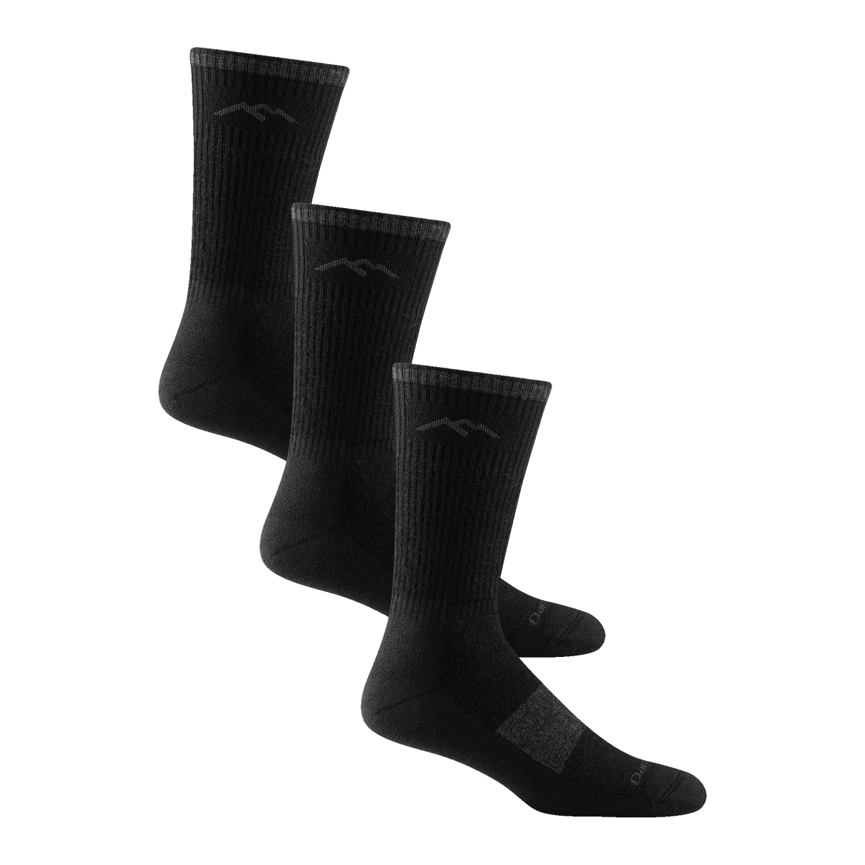 Darn Tough Mens Hiker Boot Full Cushion Midweight 3-Pack Socks  -  Large / Onyx