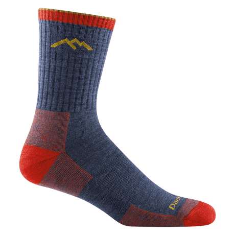 Darn Tough Mens Hiker Micro Crew Midweight Hiking Socks  -  Medium / Denim