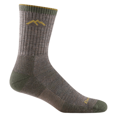 Darn Tough Mens Hiker Micro Crew Midweight Hiking Socks  -  Medium / Taupe