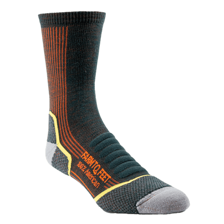 Farm to Feet Damascus Full Cushion Hiking Socks  -  Medium / Green Gables