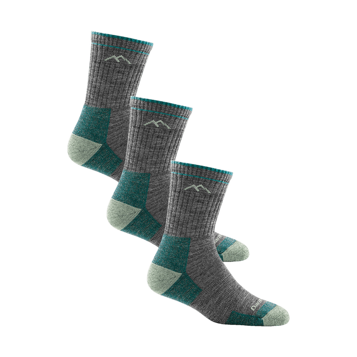 Darn Tough Womens Hiker Micro Crew Midweight 3-Pack Socks  -  Medium / Slate