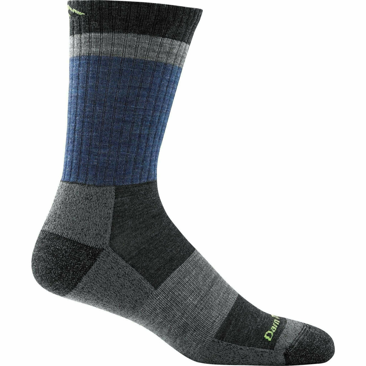 Darn Tough Mens Heady Stripe Micro Crew Lightweight Hiking Socks  -  Medium / Blue