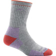 Darn Tough Womens Coolmax Hiker Micro Crew Midweight Socks  -  Small / Light Gray