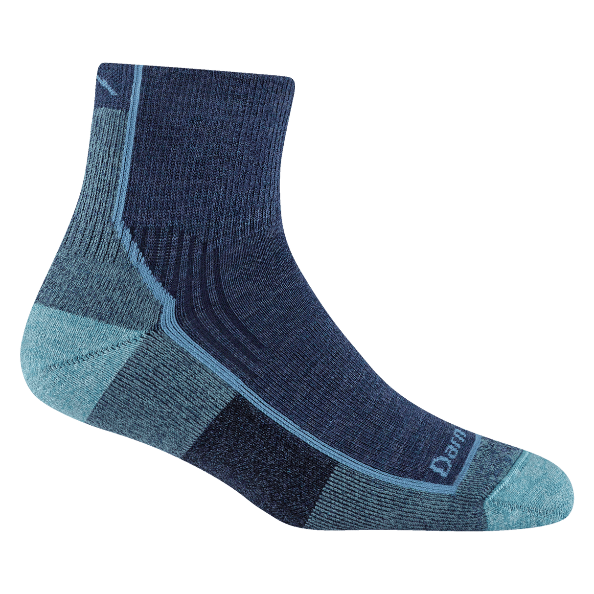 Darn Tough Womens Hiker Quarter Midweight Hiking Socks  -  Small / Blue Jay