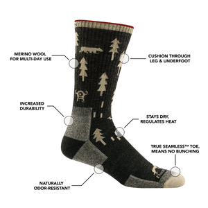 Darn Tough Mens ABC Boot Midweight Hiking Socks  - 