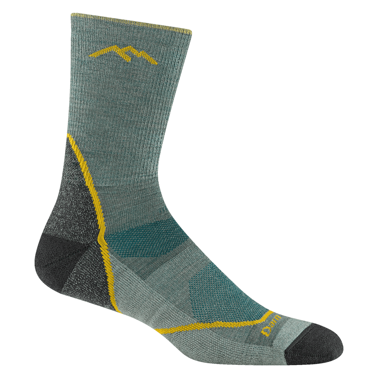 Darn Tough Mens Light Hiker Micro Crew Lightweight Socks  -  Medium / Seafoam