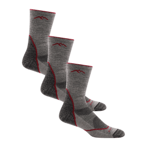 Darn Tough Mens Light Hiker Micro Crew Lightweight 3-Pack Socks  -  Large / Taupe