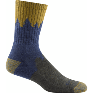 Darn Tough Mens Number 2 Micro Crew Midweight Hiking Socks  -  Medium / Denim