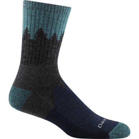 Darn Tough Mens Number 2 Micro Crew Midweight Hiking Socks  -  Medium / Gray