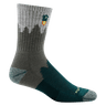 Darn Tough Mens Number 2 Micro Crew Midweight Hiking Socks  -  Medium / Green