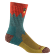 Darn Tough Mens Number 2 Micro Crew Midweight Hiking Socks  -  Small / Teal