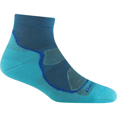 Darn Tough Womens Light Hiker Quarter Lightweight Socks  -  Small / Cascade