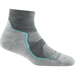 Darn Tough Womens Light Hiker Quarter Lightweight Socks  -  Small / Slate