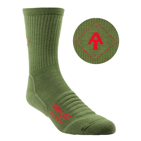 Farm to Feet Harpers Ferry Light Targeted Cushion 3/4 Crew Socks  -  Medium / Winter Moss