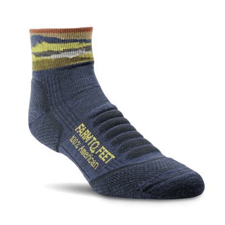 Farm to Feet Max Patch Lightweight Mini Crew Hiking Socks  -  Small / Denim Heather