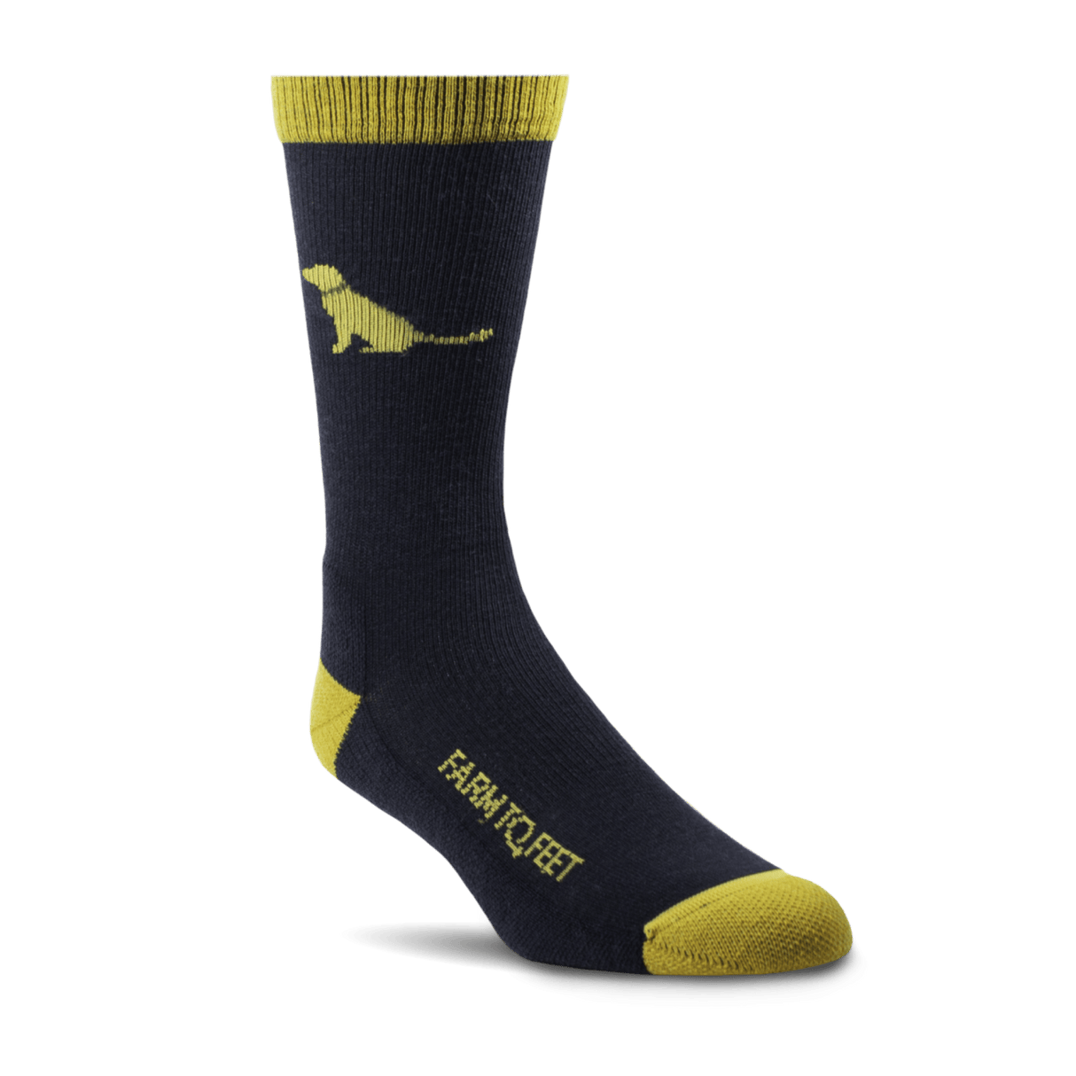 Farm to Feet Sunderland Light Cushion Crew Socks  -  Small / Yellow