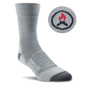 Farm to Feet Unity Blaze Trail Light Targeted Cushion 3/4 Crew Socks  -  Small / Charcoal