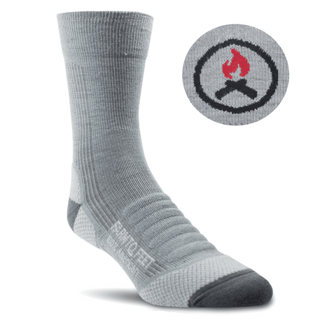 Farm to Feet Unity Blaze Trail Light Targeted Cushion 3/4 Crew Socks  -  Small / Charcoal