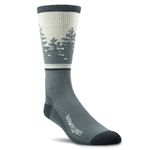 Farm to Feet Spokane Light Cushion Crew Socks  -  Medium / Green Gables