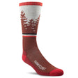 Farm to Feet Spokane Light Cushion Crew Socks  -  Large / Red Clay