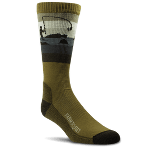 Farm to Feet Saco Light Cushion Crew Socks  -  Medium / Breen