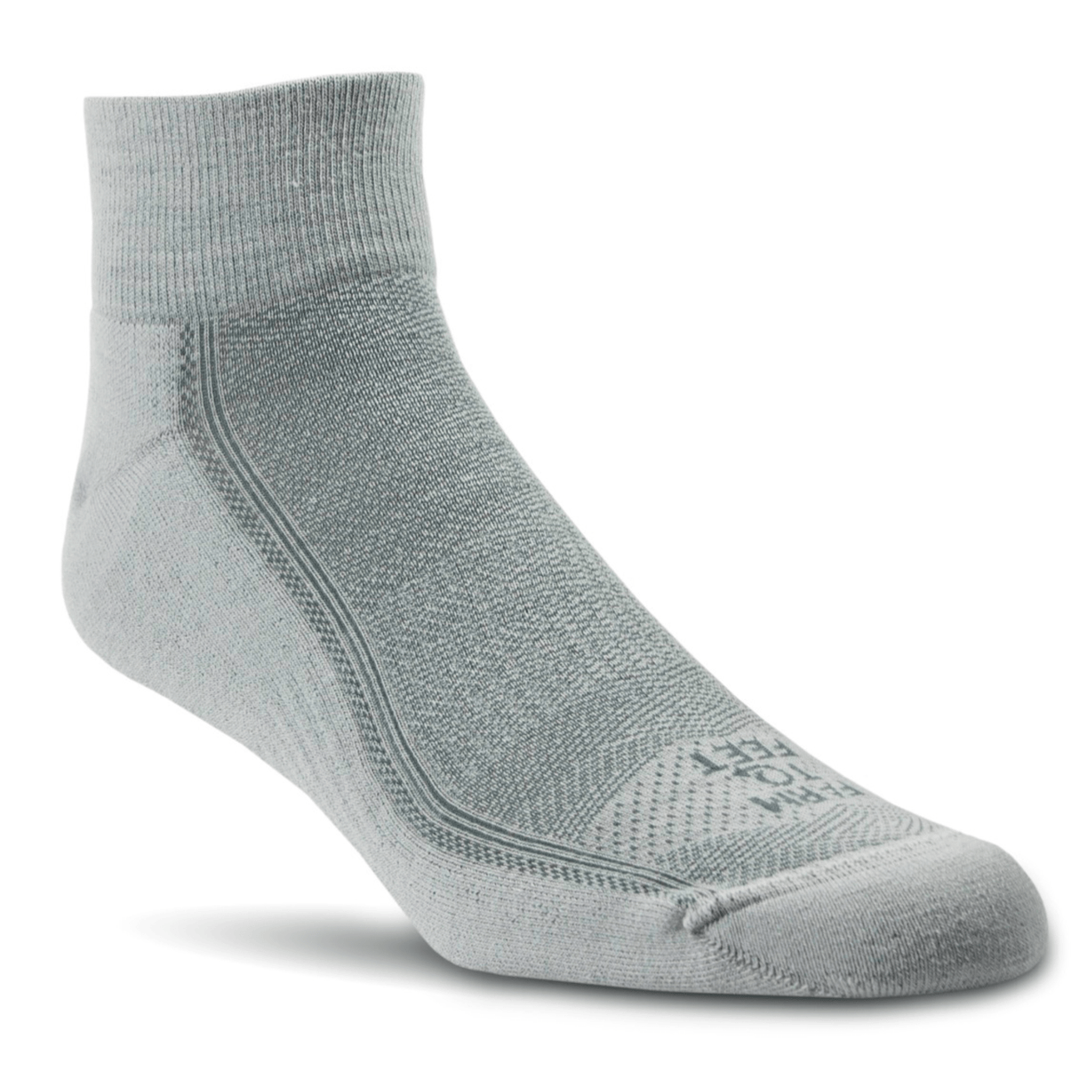 Farm to Feet Austin Light Cushion 1/4 Socks  -  Small / Silver