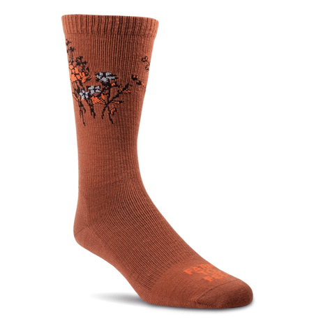 Farm to Feet Luray No Cushion Crew Socks  -  Small / Mahogany