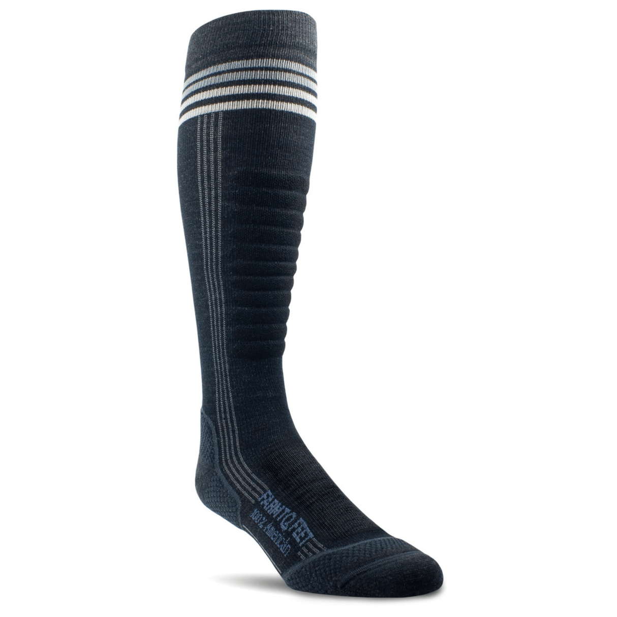 Farm to Feet Waitsfield 2.0 Light Targeted Cushion Ski Socks  -  Small / Black