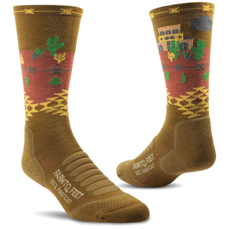 Farm to Feet Silver City Trail Light Targeted Cushion 3/4 Crew Socks  -  Small / Breen