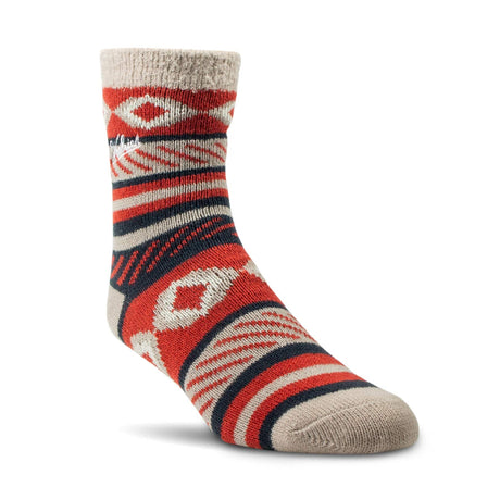 Woolrich Double Layer Variated Stripe Socks  -  Medium / Marine Scarlet