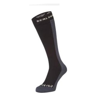 Sealskinz Worstead Waterproof Cold Weather Knee Length Socks  -  Small / Black