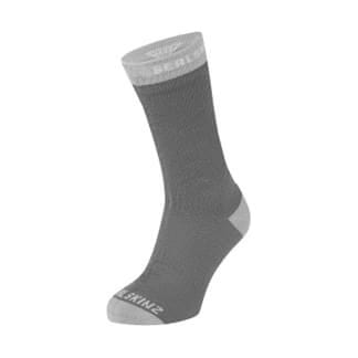 Sealskinz Wiveton Waterproof Warm Weather Mid Length Socks  -  Small / Gray